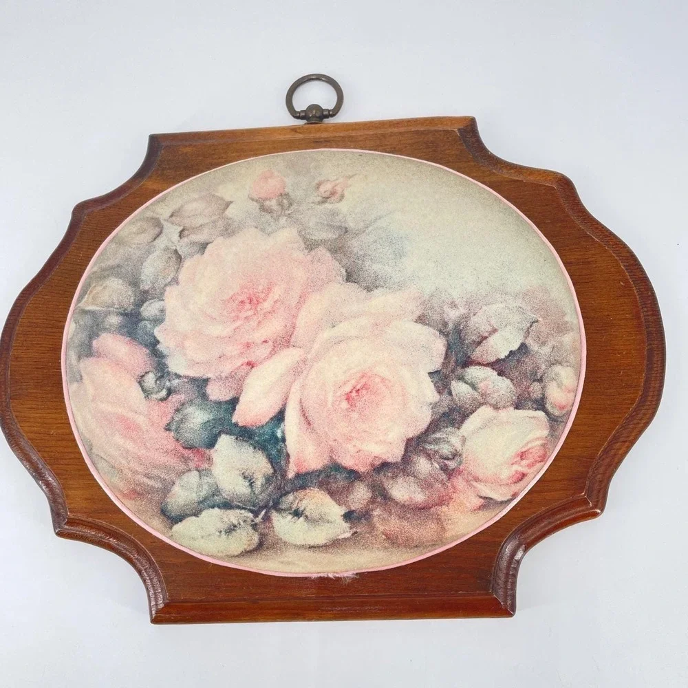 Plum Pretty Floral Cottagecore Wall Decor Tissue‎ Box Set Pebble Crinkle Texture
